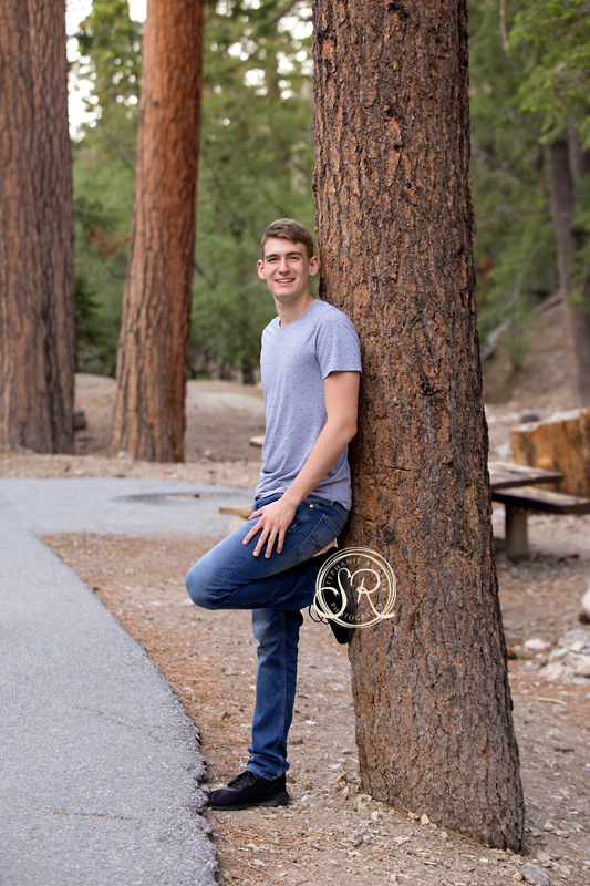 Senior guy in mountains for his photo shoot in Mt. Charleston Nevada.