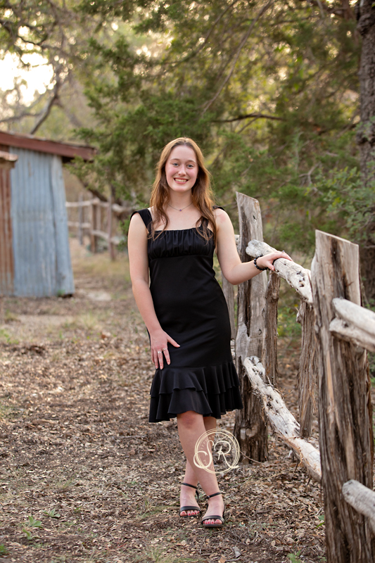 Senior girl posing at Eagle Mountain Park in Saginaw, TX.