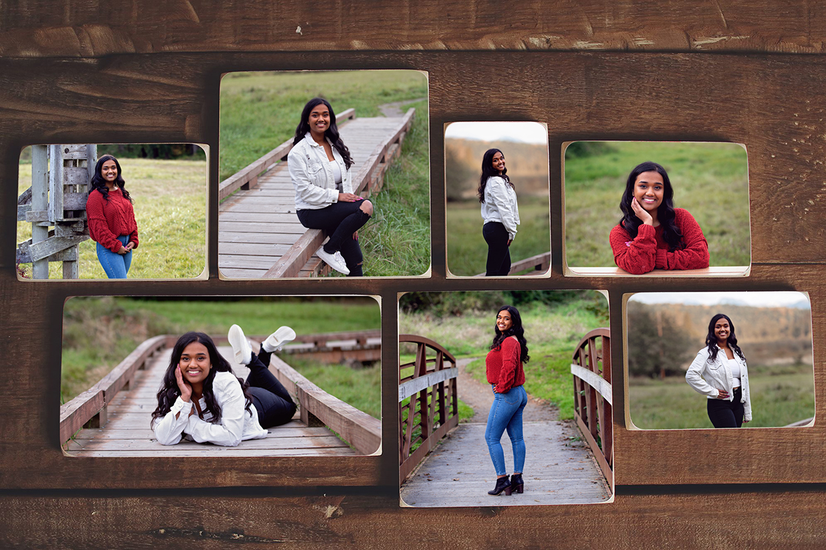 The Medium Photoblock Wall set is a favorite product for a senior photo session.