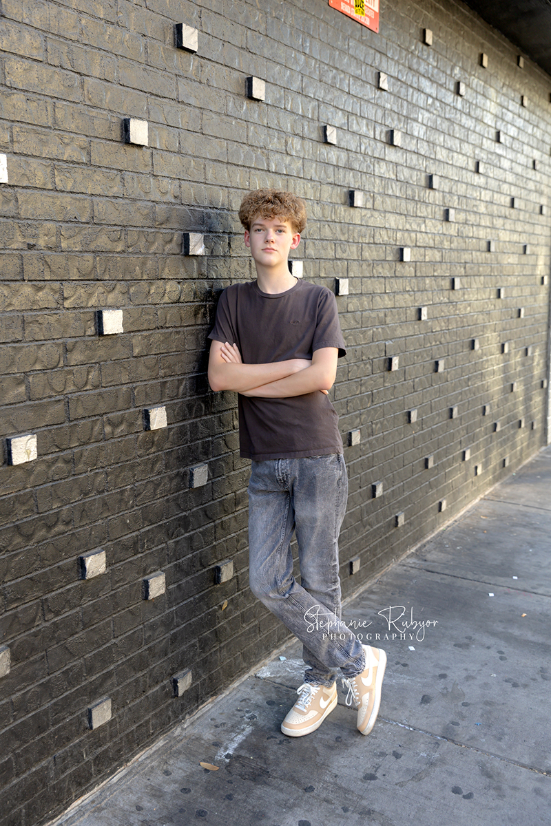 A high school senior in downtown Vegas posing for a Senior photo session by Stephanie Rubyor Photography of Fort Worth, Texas. 