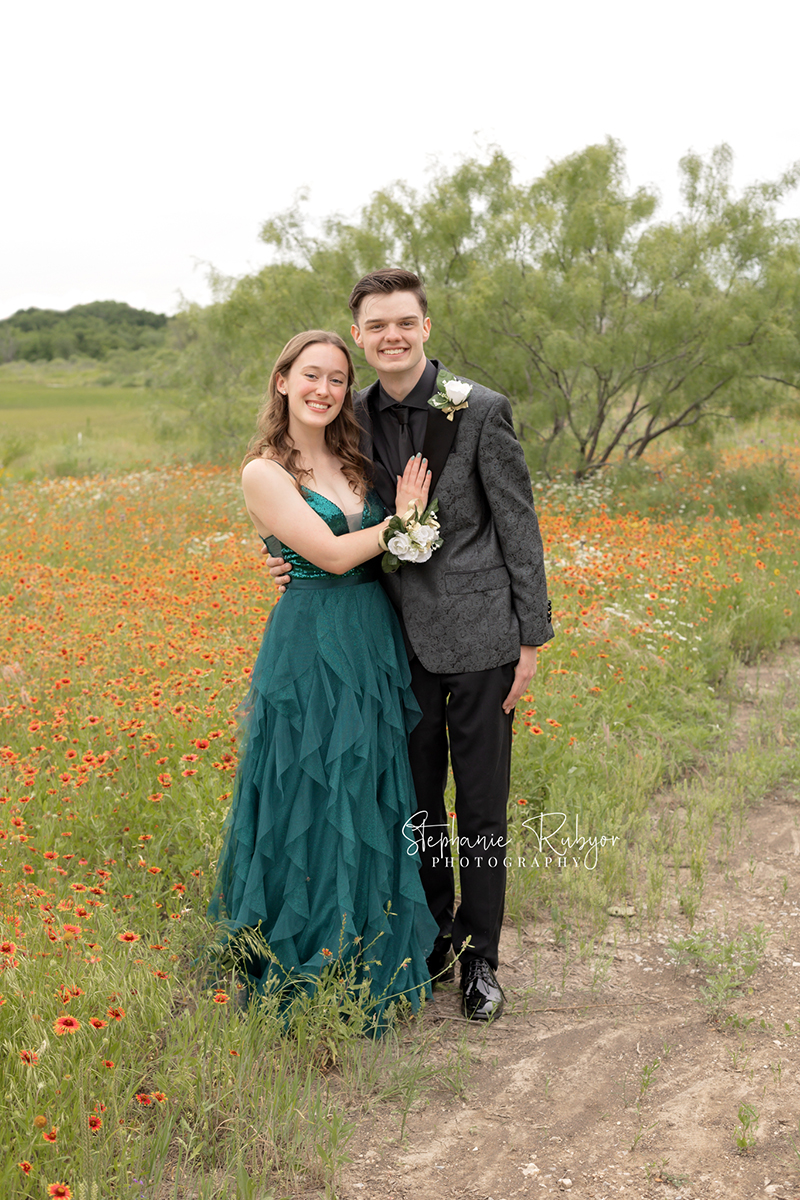 Prom pictures for high school senior girl at a local park in Fort Worth. 