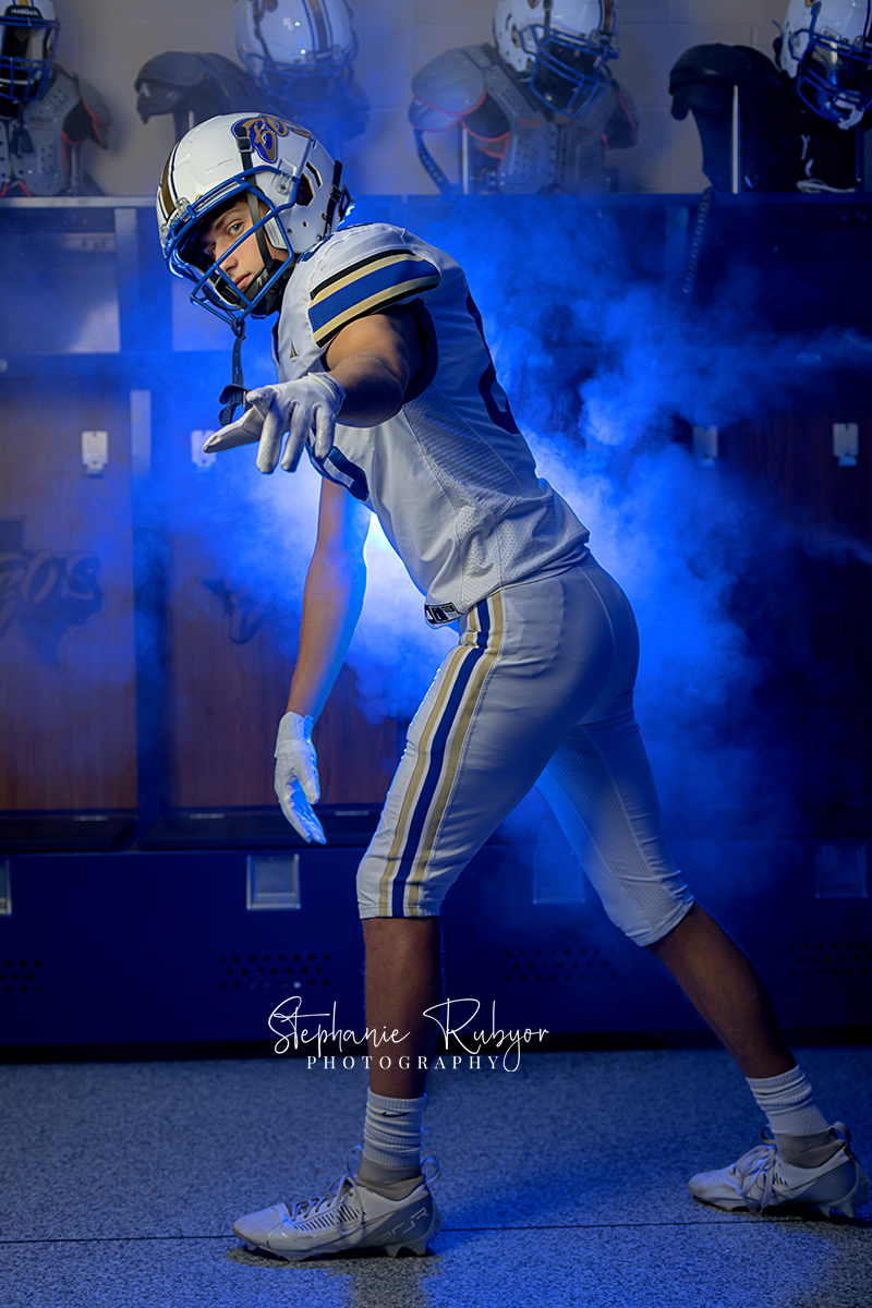 Football sport portraits at Boswell High School in Fort Worth, Texas. 