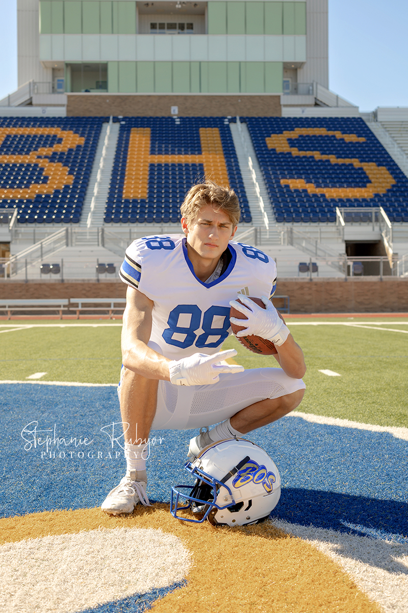 Football sport portraits at Boswell High School in Fort Worth, Texas. 