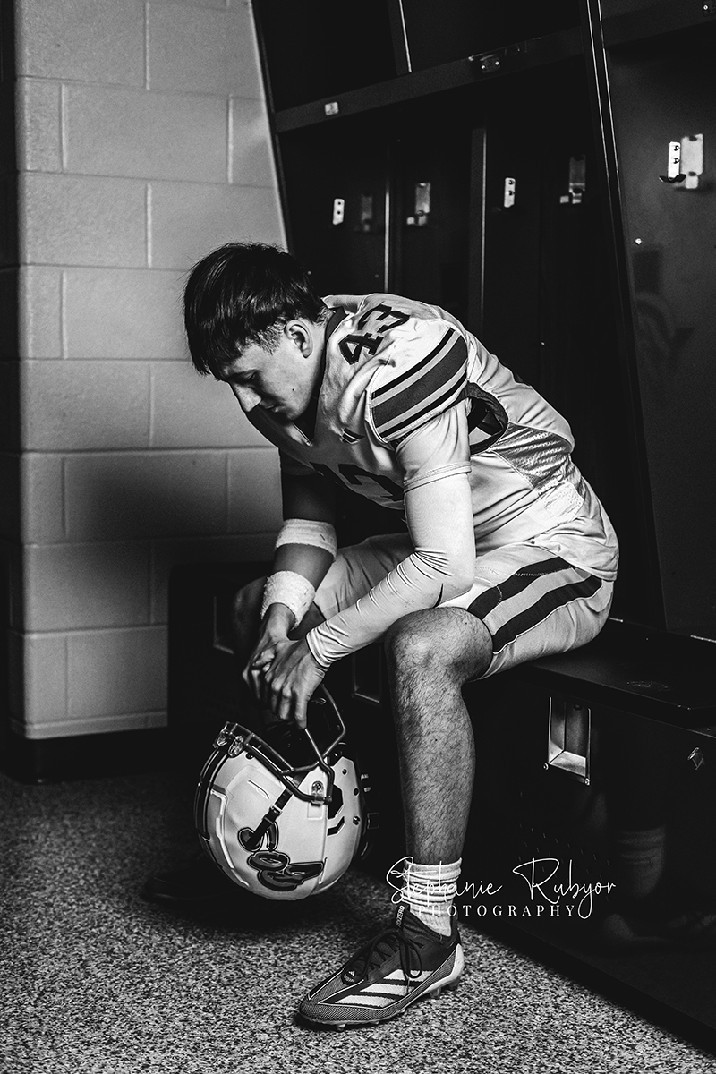 Football sport portraits in Saginaw, Texas at local high school. 