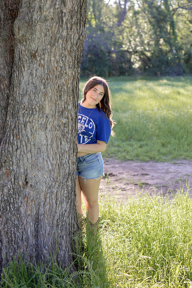 High school senior at Airfield Falls in Fort Worth for her photo session. 